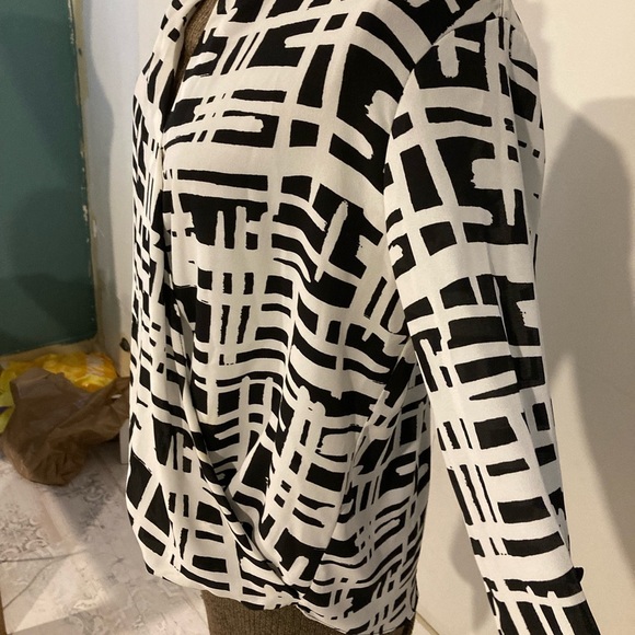 INC faux wrap blouse - Picture 2 of 6